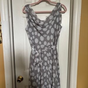MSK Gray Sleeveless Cowl Neck Midi Dress